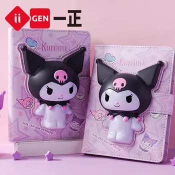 Sanrio Kawaii Kuromi Melody Cartoon Magnetic Buckle Book Cute Notebook Coloring Page Hand Ledger Decompression Book Diary Gift
