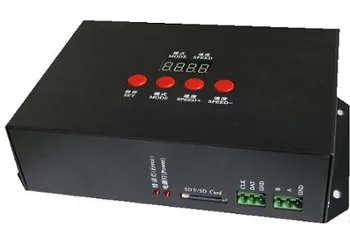 T-1000 AC синхронна SD карта LED пикселен контролер; Офлайн; SPI изходен сигнал; с един порт изход; 2048 пиксела контролирани