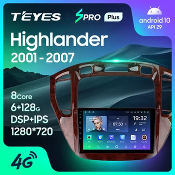 TEYES SPRO Plus За Toyota Highlander 1 XU20 2001 - 2007 Автомобилно радио Мултимедиен видео плейър Навигация GPS No 2din 2 din DVD