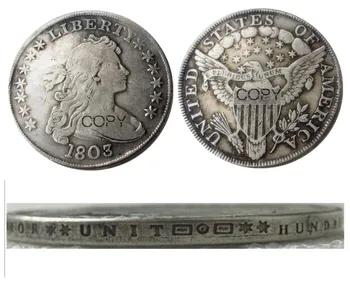 US 1803 драпирани бюст долар сребърно покритие копие монета