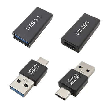 USB 3.0 мъжки женски към тип C мъжки женски адаптер съединител тип C USB 3.0 щепсел жак за зареждане на данни интерфейс конектор