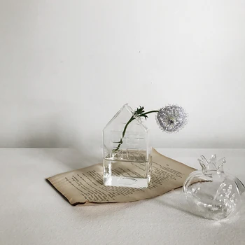 Ваза за цветя за маса за сватбен декор Стъклена ваза Роза Настолен терариум Стъклени контейнери Настолни вази за цветя