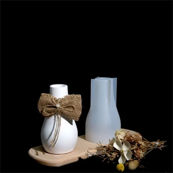 Ваза за цветя Мухъл Силиконова ваза Мухъл за занаятчийство Арткрафт Ваза Мухъл Керамика Мухъл за ръчно изработени занаятчийски декори Осъществяване Dropship