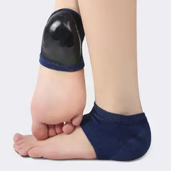 Гел силиконов протектор за петата ръкав подложки за пети чашки за пети половин ярд крака възглавница за кожа подкрепа фасциит грижи чорапи плантар Rep N6N7