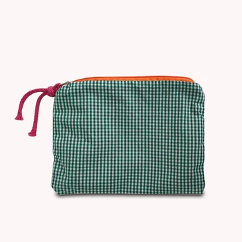 Дамски кариран печат Малки чанти Чанта Мода Случайни грим чанти за съхранение