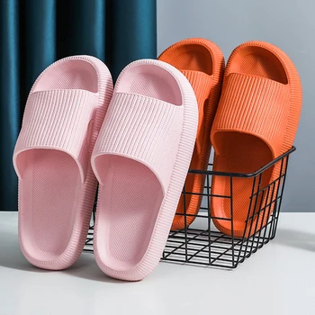Дебела платформа Баня Домашни чехли Облачни чехли Неплъзгащи се джапанки Дамски сандали Дамска мода Мека подметка EVA Вътрешни пързалки