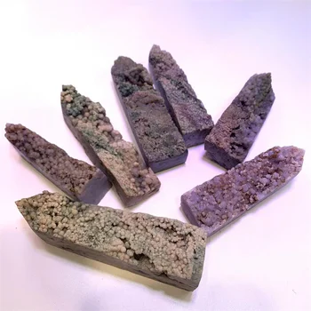 Естествен скален обелиск кристали лечебна каменна кула гроздов ахат точка за декорация
