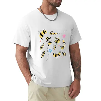 Зает пчели с цветя тениска реколта дрехи сладък дрехи животните prinfor момчета мъжки тениска графика