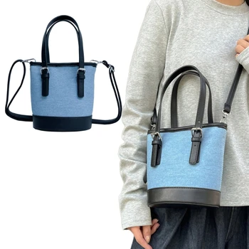 и функционална японска чанта за рамо за жени PU кофа чанти