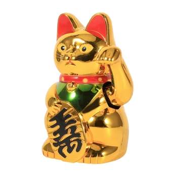Китайски късмет котка статуя маса декорация електрически маха ръка котка фигурка статуя за дома десктоп кола орнаменти уникален подарък