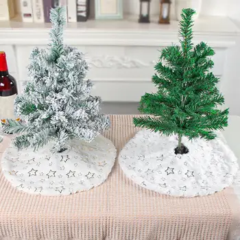 Коледно дърво декор празнична снежинка/звезда модел мини коледно дърво пола кръг миещи се Коледа парти декорация