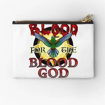 Кръв за кръвта Бог цип торбички чисти козметични опаковки монета съхранение мъже пари чорапи портфейл джоб жени малък ключ