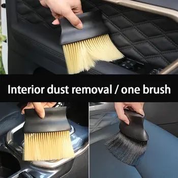 Лесен за премахване на прах прах и мек инструмент за почистване на косата Удобен интериор почистване детайли четка автомобил издръжлив