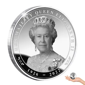 Мемориална монета на кралица Елизабет II Възпоменателна монета Колекционерство Сувенири Сувенир Нейно Величество Кралица Елизабет II Монети