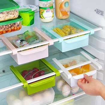 Мини ABS слайд кухня хладилник фризер пространство спестител организация съхранение багажник баня рафт
