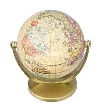 Мини карта на света Глобус английско издание Настолен компютър Въртяща се география на Земята Инструмент за преподаване на глобус Образователен глобус за домашен декор