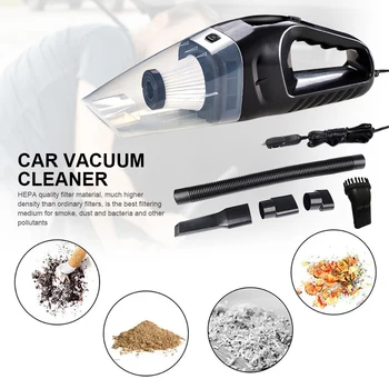 Мощен Hoover 120W Car Hoover Dry Wet Dual Use Mini Dust Collector with 5M Cable Auto Vacuum Cleaner for Vehicle Home Cleaning