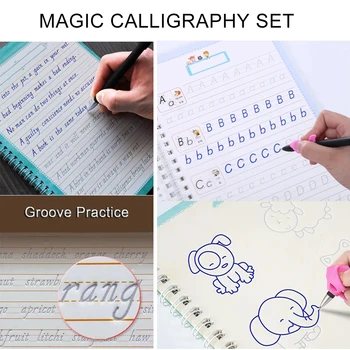Нова магическа калиграфия, която може да се използва повторно Комплект за копиране на ръкописен текст за писане на детски калиграфски писма Ново пристигане