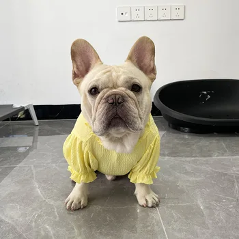 Нова френска булдог куче лятна принцеса тениска жилетка за малки средни кучета Yorkie мопс Corgi домашни дрехи кученце костюм LDC55