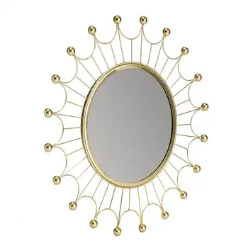 Огледало за стена със златна крушка