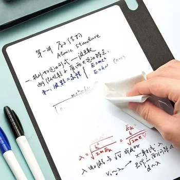 Плат стилен бележник преносим плановик за многократна употреба бележници писалка безплатно седмично кожена бележка офис бяла дъска изтриване