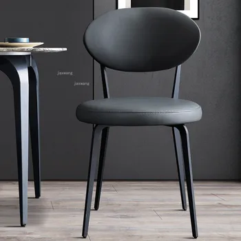Постмодерни минималистични столове за хранене Ежедневни облегалки грим стол Начало Кухненски мебели Nordic Creative трапезария стол MC