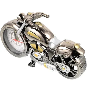 Реколта настолен часовник мотоциклет модел настолен будилник мотоциклет часовник ретро будилник орнаменти (случаен модел)