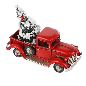Ретро камион модел настолна декорация орнаменти Хелоуин Коледа домакинство Новогодишно парти доставки празнични подаръци детски играчки