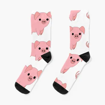 Свински чорапи памук основен баскетбол Antiskid футбол Момичешки чорапи Мъжки