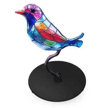 Триизмерни празнични консумативи Метално желязо 3D Цветни цветя и птици Орнаменти Скулптура Модерна