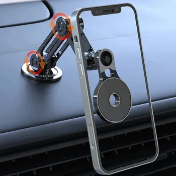 Универсален 360° държач за телефон Магнитен телескопичен държач за телефон за кола за Iphone 14 13 12 11 Pro Max Car Navigation Bracket
