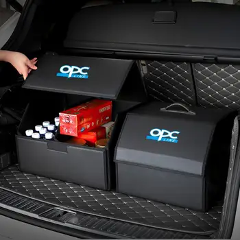 Чанта за съхранение на багажника на автомобила Кожена къмпинг кутия сгъваема за Opel OPC Corsa Astra Insignia Vectra Zafira Meriva Mokka Grandland