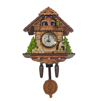 часовник птица антични висящи висящи стенни монтирани автоматична стена декорация дома декор за хол спалня аксесоар